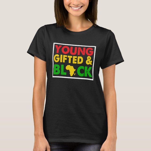 Camiseta Joven educado y negro (Anverso)