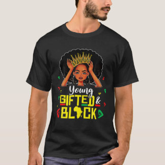 Camiseta Joven Gifado Y Chica Negro Funny Melanin Queen