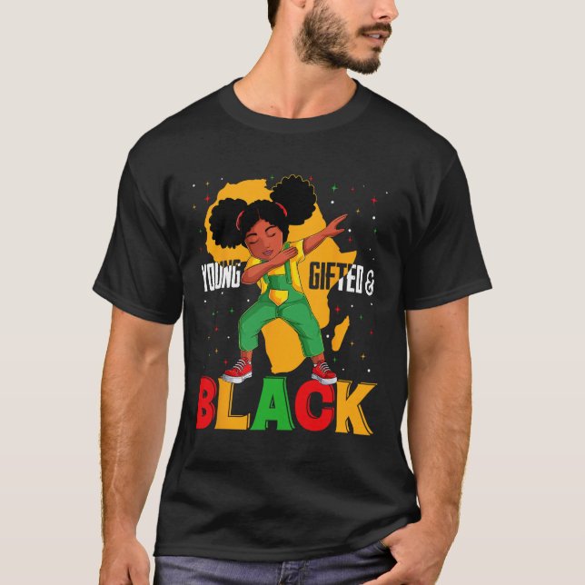 Camiseta Joven Gifado Y Negro Chica De Bebé Historia Negra (Anverso)