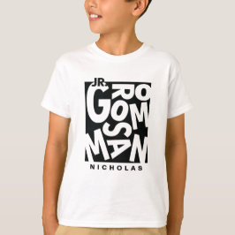 Camiseta joven Groomsman en tipografía negra, boda