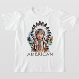 Camiseta Joven jefe nativo americano