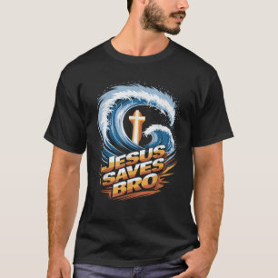 Camiseta Joven Jesús salva hermano niño hombres divertido c