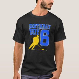Camiseta Jóven jinete de hockey sobre hielo 6 cumpleaños en