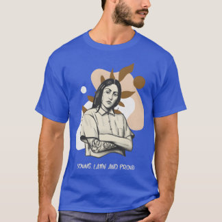 Camiseta Joven latino con una familia de orgullo latino