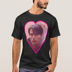 Camiseta Joven Mads Mikkelsen divertida familia retro famil