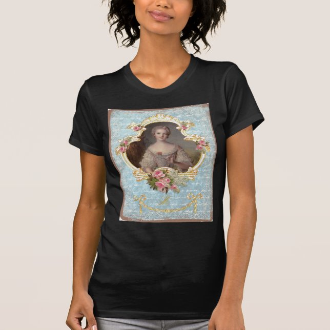 Camiseta Joven Marie Antoinette con rosas rosas rosas rosas (Anverso)