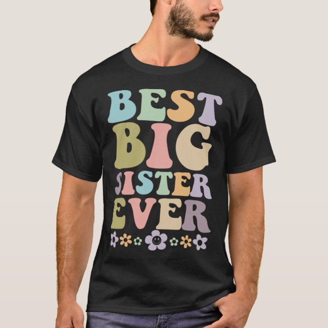Camiseta Joven mejor gran hermana chica del bebé anunciante (Anverso)