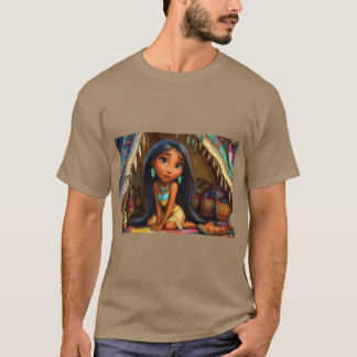 Camiseta Joven muchacha con atuendo tradicional dentro de u