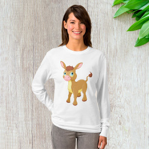 Camiseta Joven mujer de burro con manga larga
