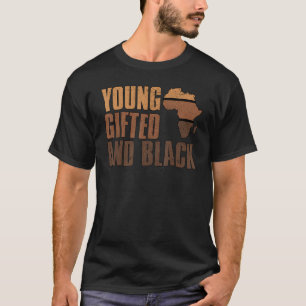 Camiseta Joven negra y reina de melanina chicas niños