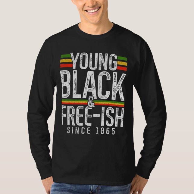 Camiseta Joven negro y libre Ish desde la libertad negra de (Anverso)
