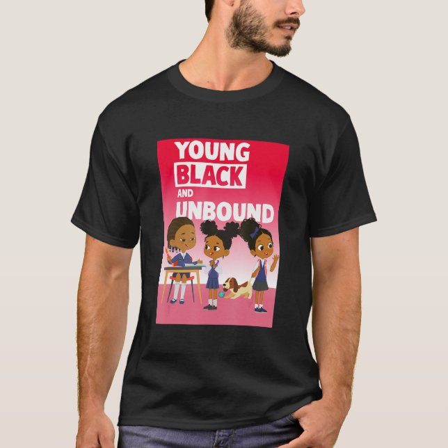 Camiseta Joven negro y sin unión (Anverso)