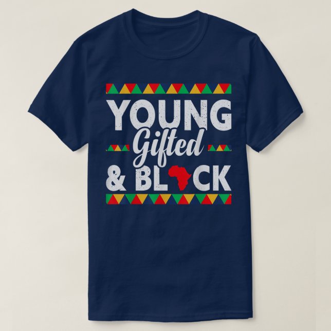 Camiseta Joven orgullo y orgullo negro africano historia ne (Diseño del anverso)