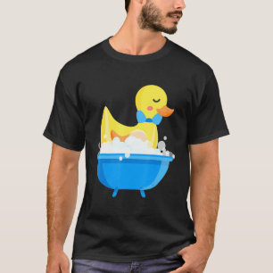 Camiseta Jóven pato de baño amarillo duelo de goma jabón bu