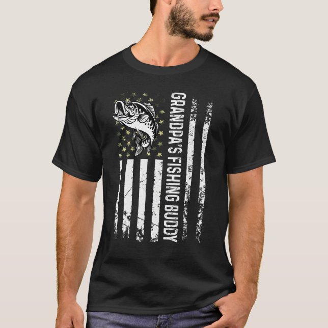 Camiseta Joven pescador de Cute Abuelo (Anverso)