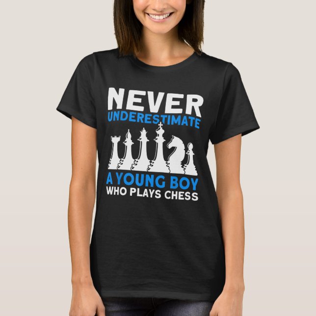 Camiseta Joven que juega al ajedrez (Anverso)