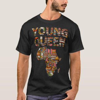 Camiseta Joven Reina Historia Negra Estadounidense Kente G