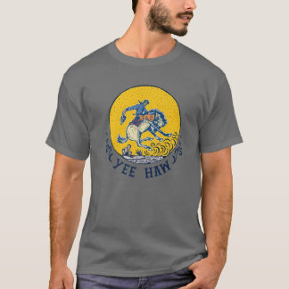 Camiseta Joven retro Yeehaw Caballo de vacas del país occid