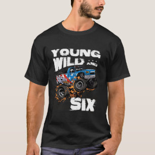 Camiseta Joven salvaje y camionero de seis meses niño de cu