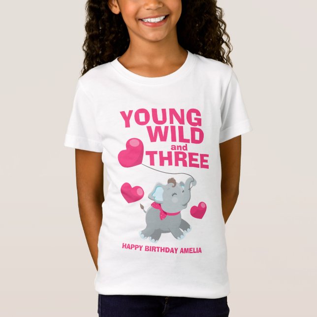 Camiseta Joven Salvaje y Tres Cumpleaños 3 (Anverso)