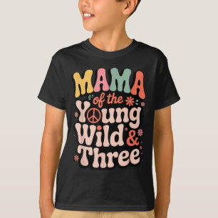 Camiseta Joven salvaje y tres retró groovy a juego groovy
