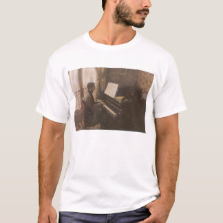 Camiseta Joven tocando el piano de Gustave Caillebotte