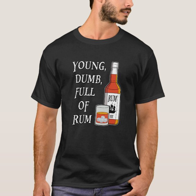 Camiseta Joven Tonto Lleno De Ron (Anverso)