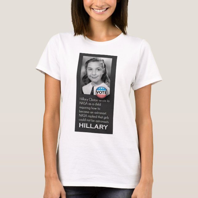 Camiseta joven única de la foto de Hillary (Anverso)