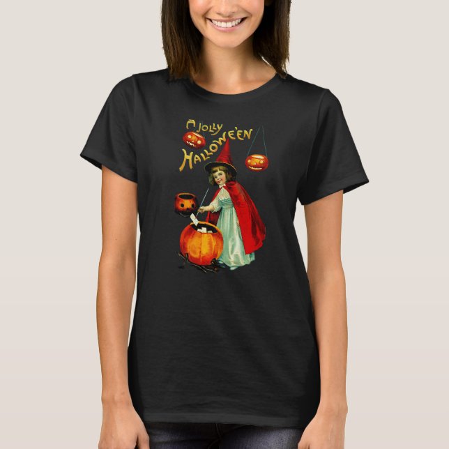Camiseta Joven Vintage Feliz Buena Bruja (Anverso)