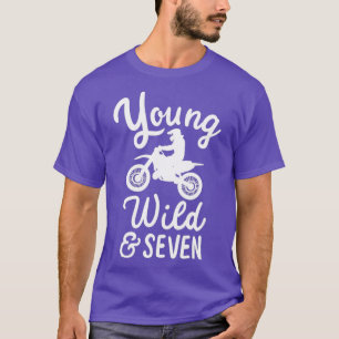Camiseta Joven Wild Y Siete Gracioso Ciclista De Cumpleaño