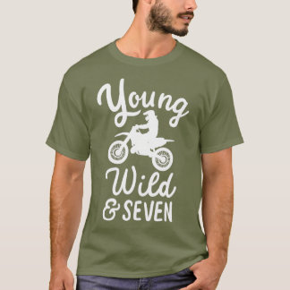 Camiseta Joven Wild Y Siete Gracioso Ciclista De Cumpleaños