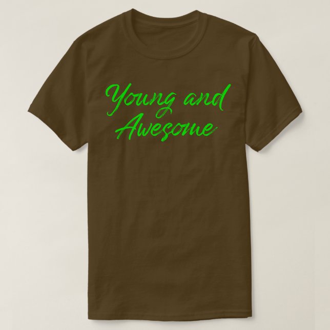 Camiseta Joven y asombroso (Diseño del anverso)