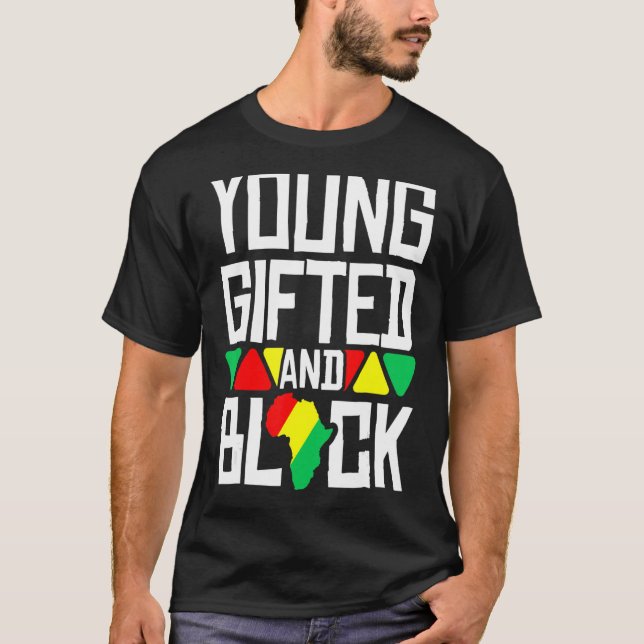Camiseta Joven Y Negro Orgullo Mon de Historia Negra Africa (Anverso)