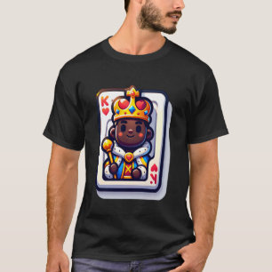 Camiseta Joven y pequeño rey negro de la baraja de cartas d