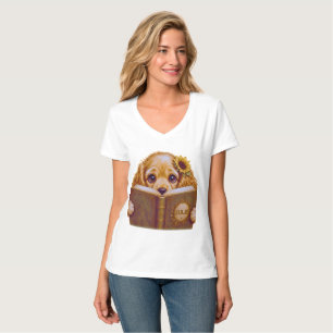 Camiseta Jóvenes Aman Libros, cachorro de cocker spaniel