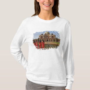 Camiseta Jóvenes damas indias y Tumba de Humayun, Delhi,