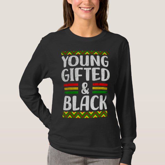 Camiseta Jóvenes De Edad Y Orgullo Negro Africano-Estadouni (Anverso)