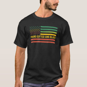 Camiseta Jóvenes De La Edad Y La Historia Negra Bandera De