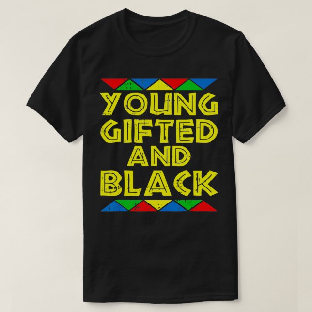 Camiseta Jóvenes Gifados E Historia Negra Guay African Amer (Diseño del anverso)
