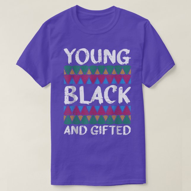 Camiseta Jóvenes Gifados E Historia Negra Guay African Amer (Diseño del anverso)