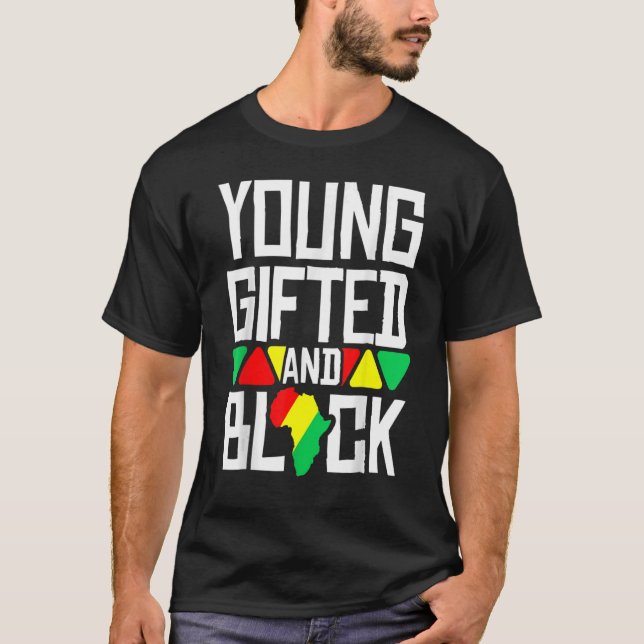 Camiseta Jóvenes Gifados Y Orgullo Negro Historia Negra Afr (Anverso)