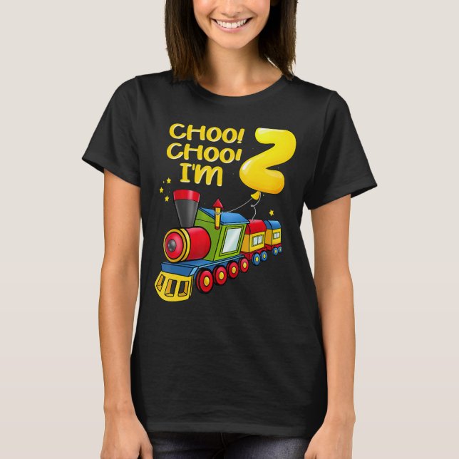 Camiseta Jóvenes globos Tengo 2 años de edad Entrenan a seg (Anverso)