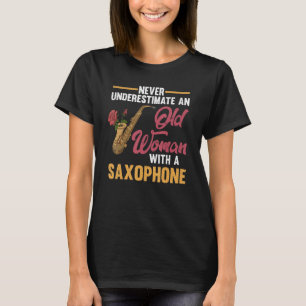 Camiseta Jóvenes jubilados Saxofonistas Jazz Música Saxop