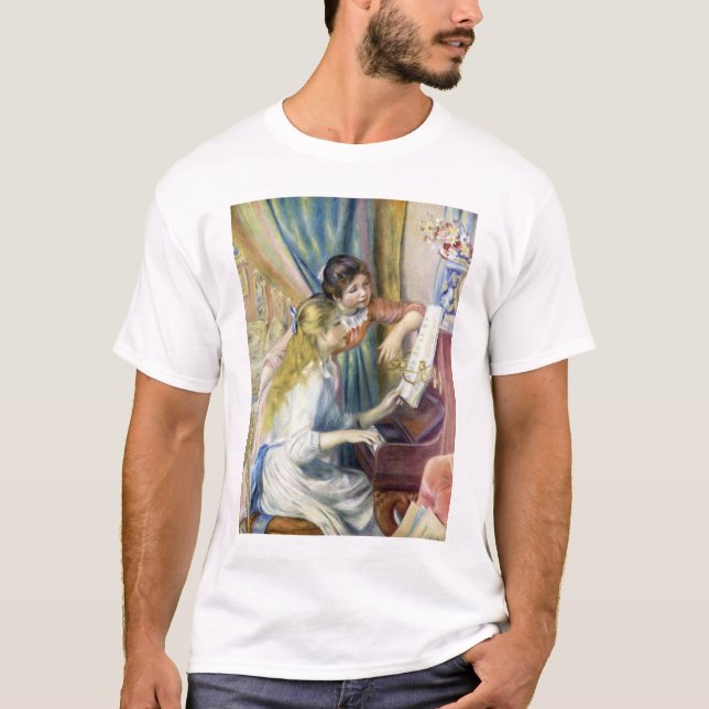 Camiseta Jóvenes muchachas en el piano de Pierre Renoir (Anverso)