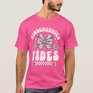 Camiseta Jóvenes niños de kindergarten vibes Coquette Bow D
