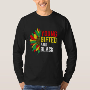 Camiseta Jóvenes orgullosas y negras Flores Melanina Orgull