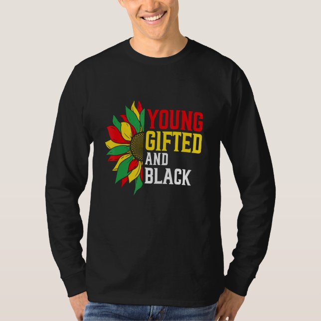 Camiseta Jóvenes orgullosas y negras Flores Melanina Orgull (Anverso)