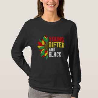 Camiseta Jóvenes orgullosas y negras Flores Melanina Orgull