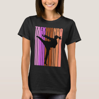 Camiseta Jóvenes Retro Karate Cumpleaños Azul Blanco Rojo B