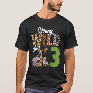 Camiseta Jóvenes Salvajes Y El Zoológico Safari De 3 Años